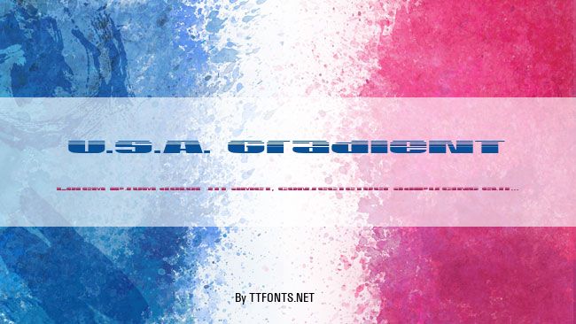U.S.A. Gradient example