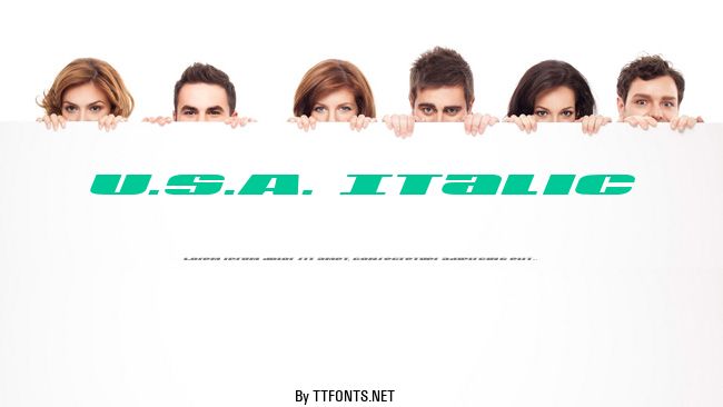 U.S.A. Italic example