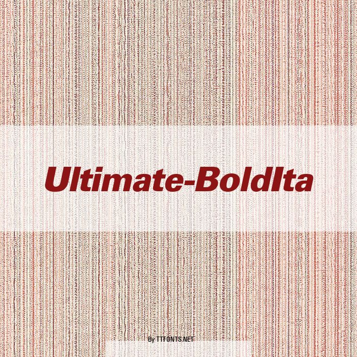 Ultimate-BoldIta example