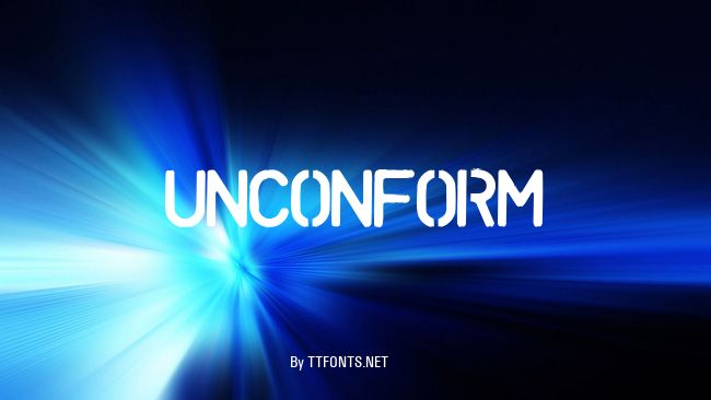 UNCONFORM example