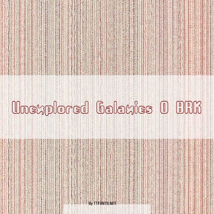 Unexplored Galaxies O BRK example