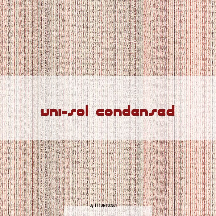 uni-sol condensed example