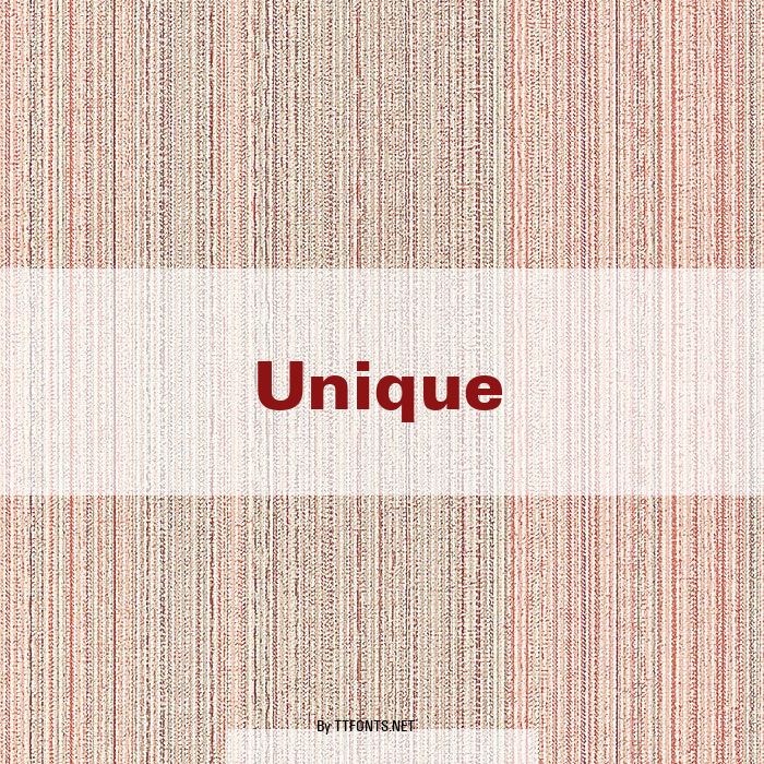 Unique example