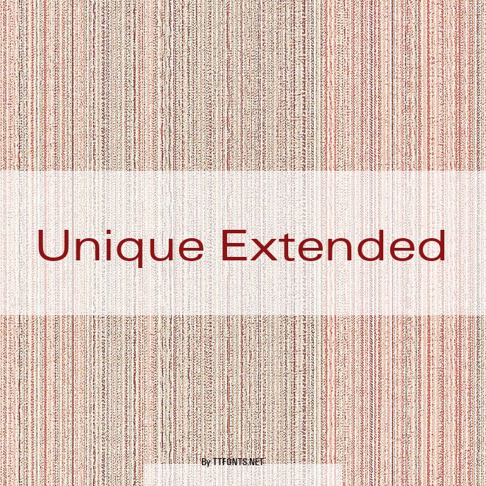 Unique Extended example