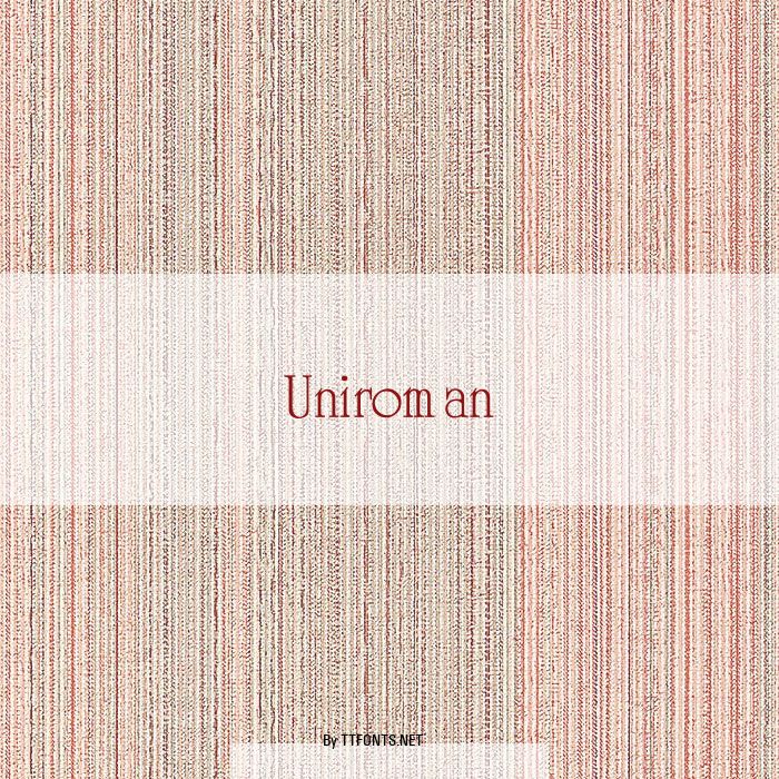 Uniroman example