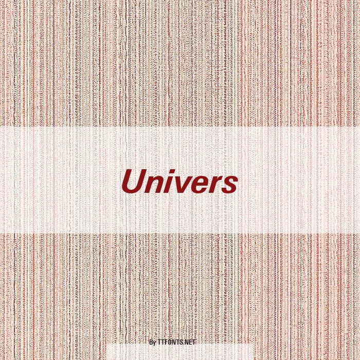 Univers example