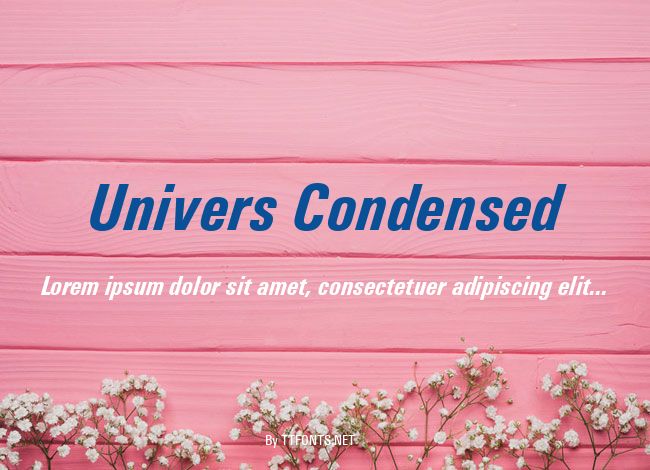 Univers Condensed example