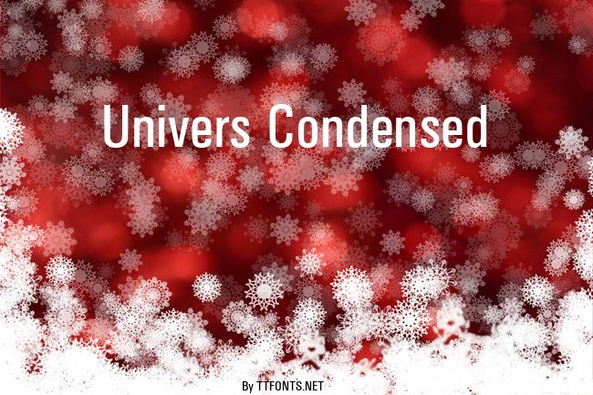 Univers Condensed example