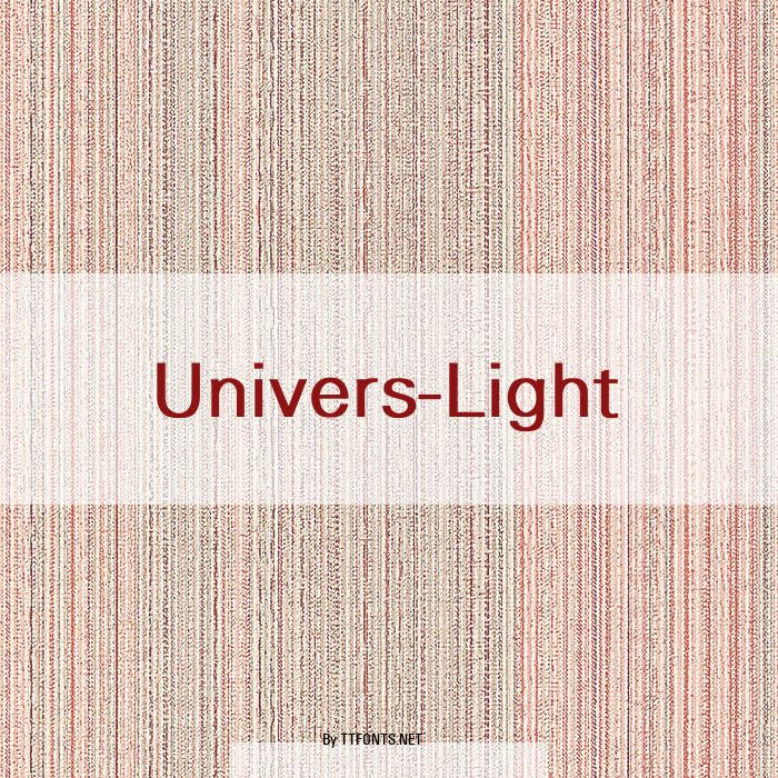 Univers-Light example