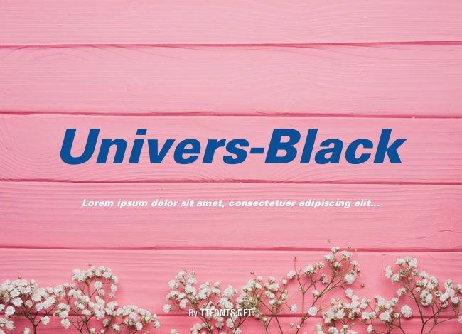 Univers-Black example