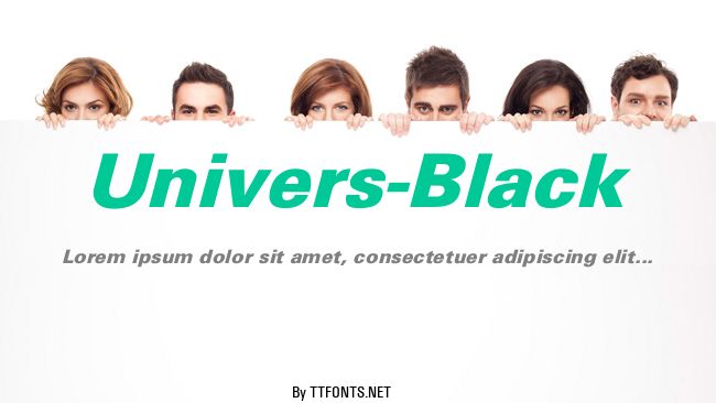 Univers-Black example