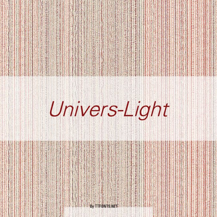 Univers-Light example