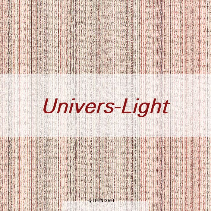 Univers-Light example