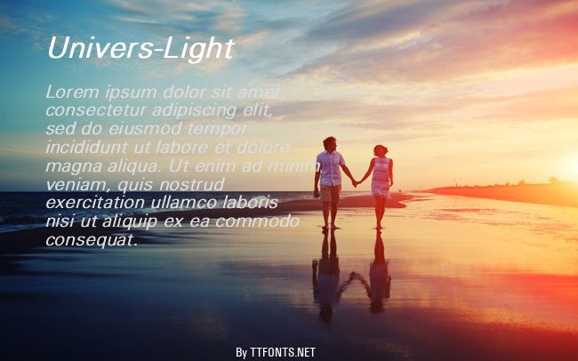 Univers-Light example