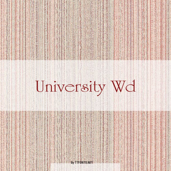 University Wd example