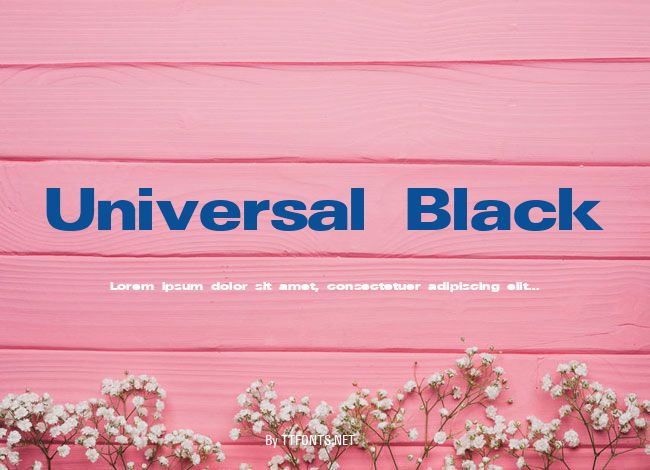 Universal Black example