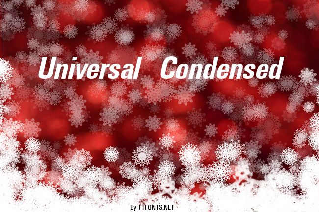 Universal Condensed example
