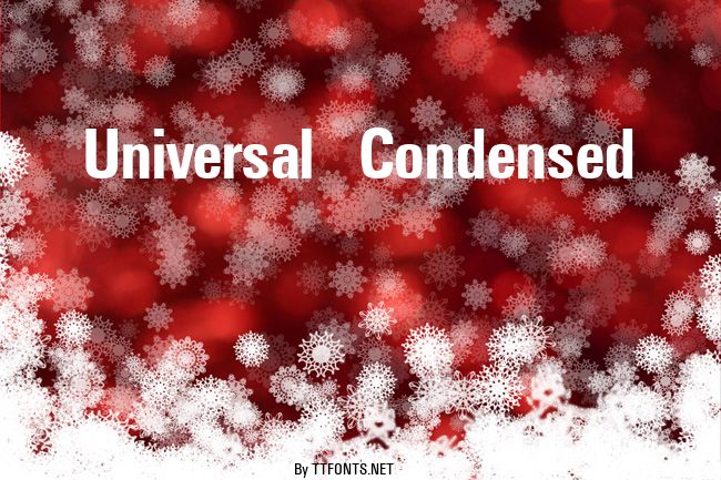 Universal Condensed example