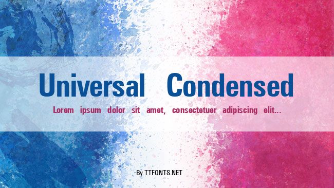 Universal Condensed example