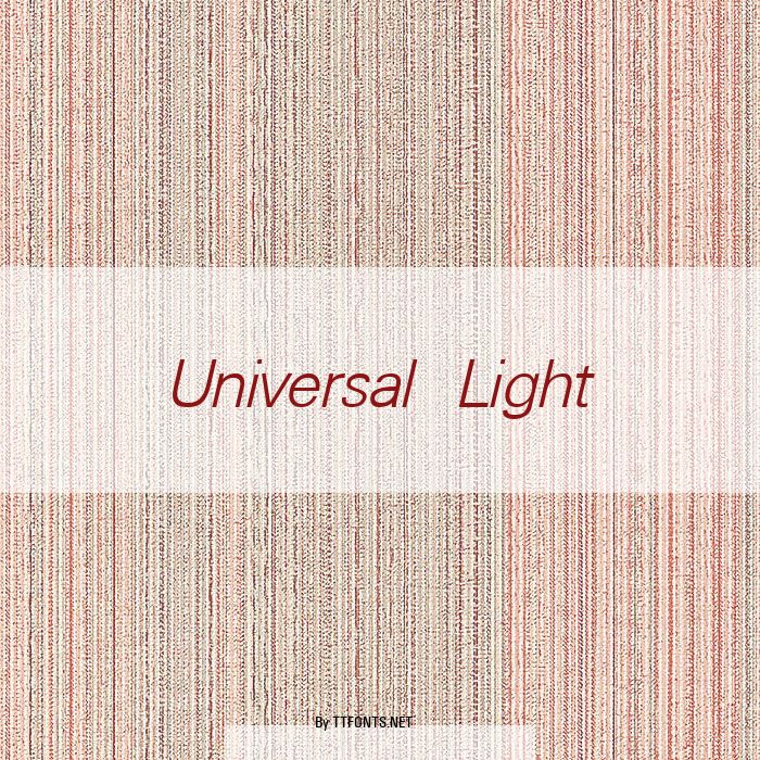 Universal Light example