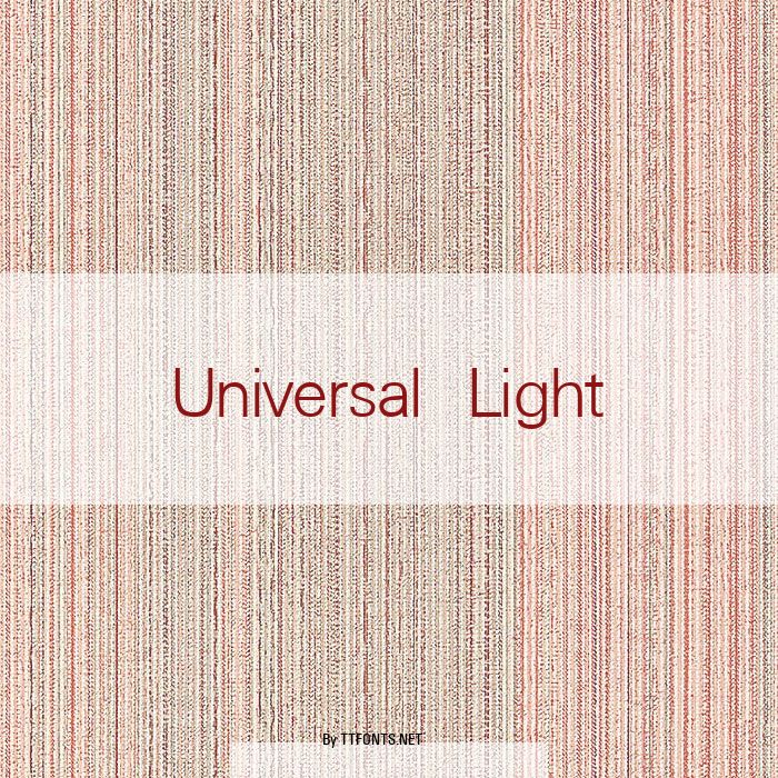 Universal Light example