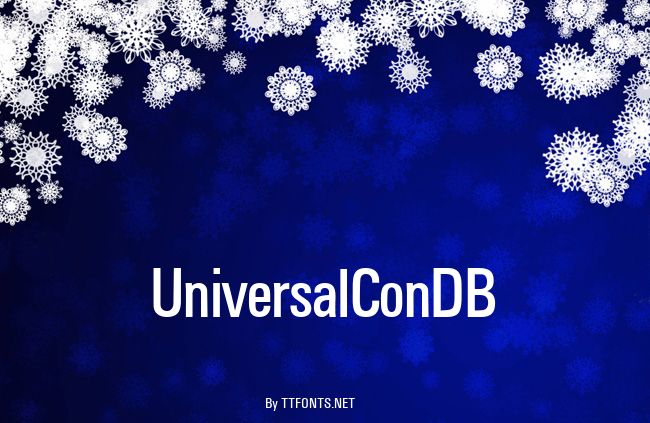 UniversalConDB example