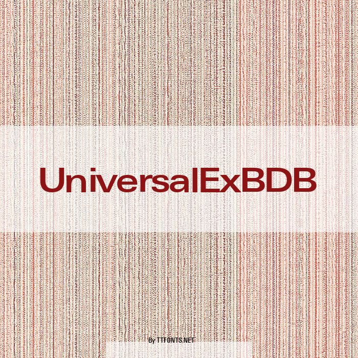 UniversalExBDB example