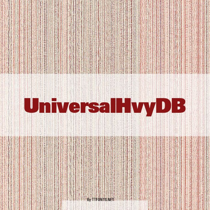 UniversalHvyDB example