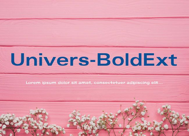 Univers-BoldExt example