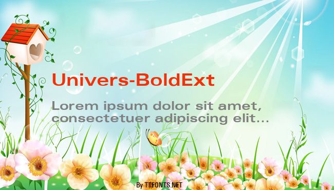 Univers-BoldExt example