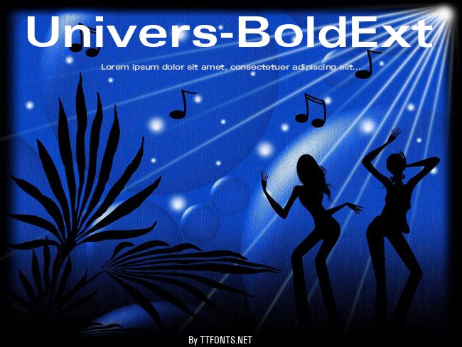 Univers-BoldExt example