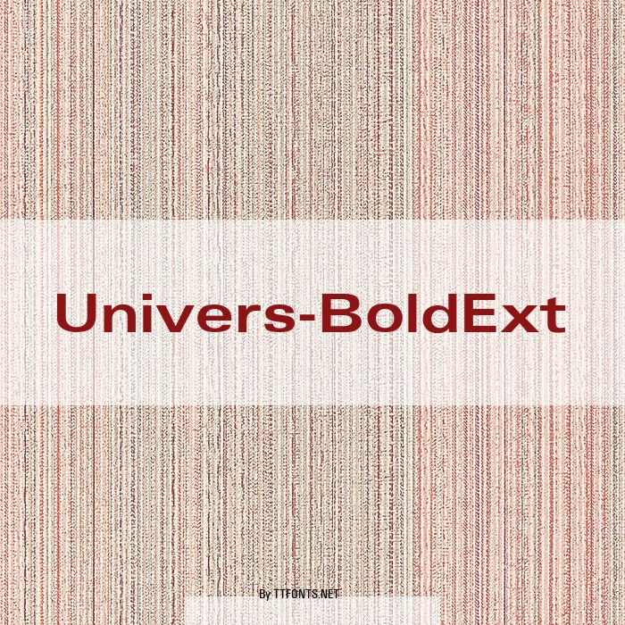 Univers-BoldExt example