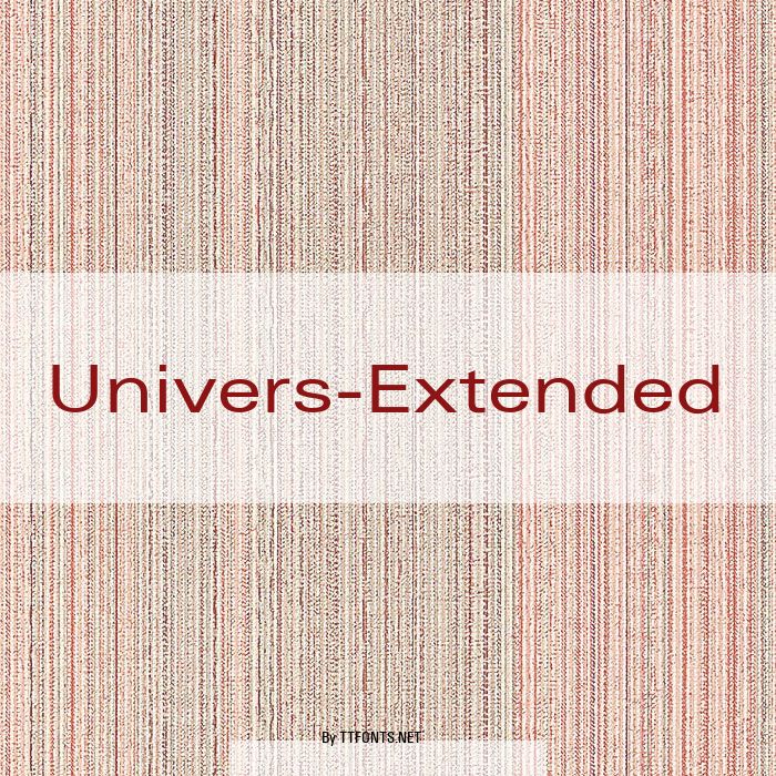 Univers-Extended example