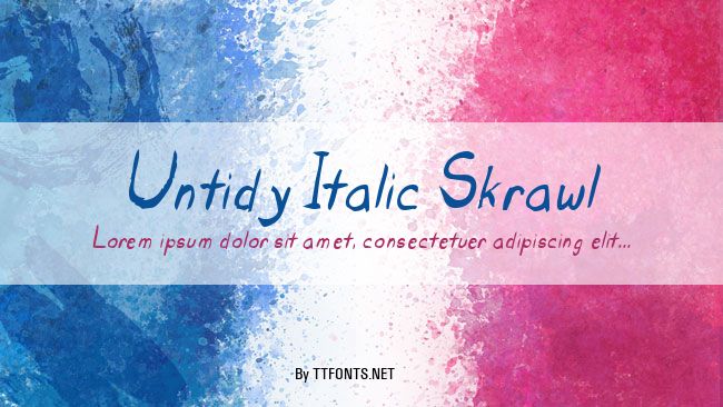 Untidy Italic Skrawl example