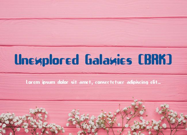 Unexplored Galaxies (BRK) example