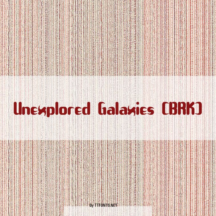 Unexplored Galaxies (BRK) example