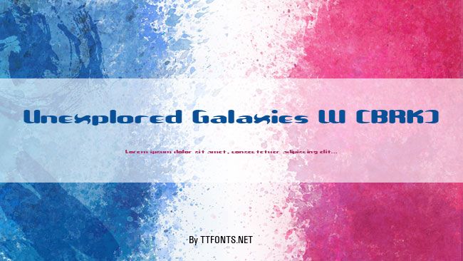 Unexplored Galaxies W (BRK) example