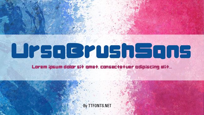 UrsaBrushSans example