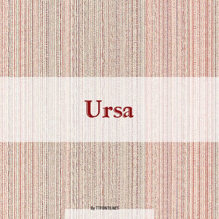 Ursa example