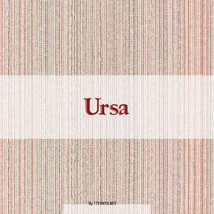 Ursa example