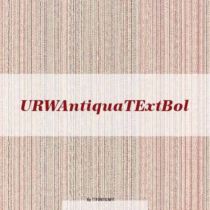 URWAntiquaTExtBol example