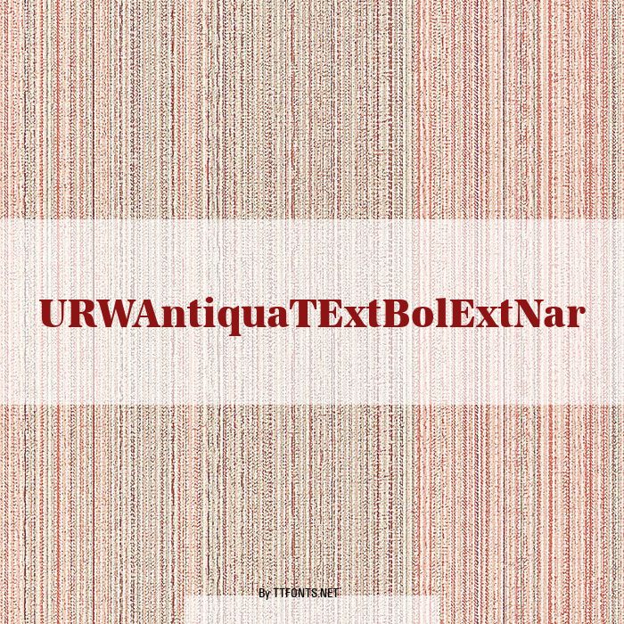 URWAntiquaTExtBolExtNar example