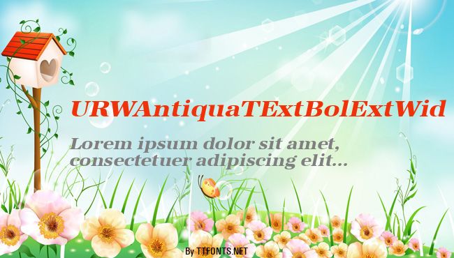 URWAntiquaTExtBolExtWid example