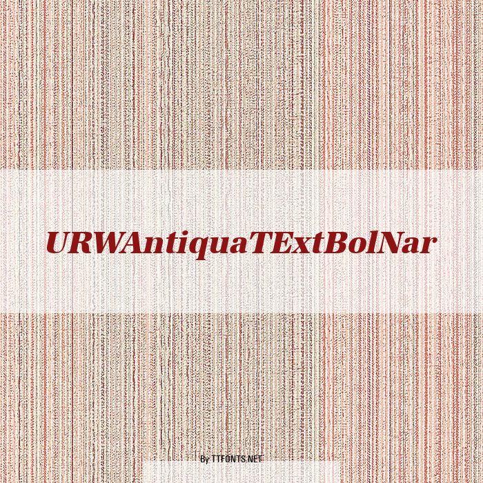 URWAntiquaTExtBolNar example