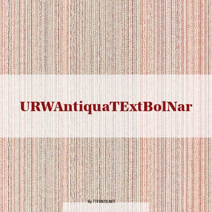 URWAntiquaTExtBolNar example