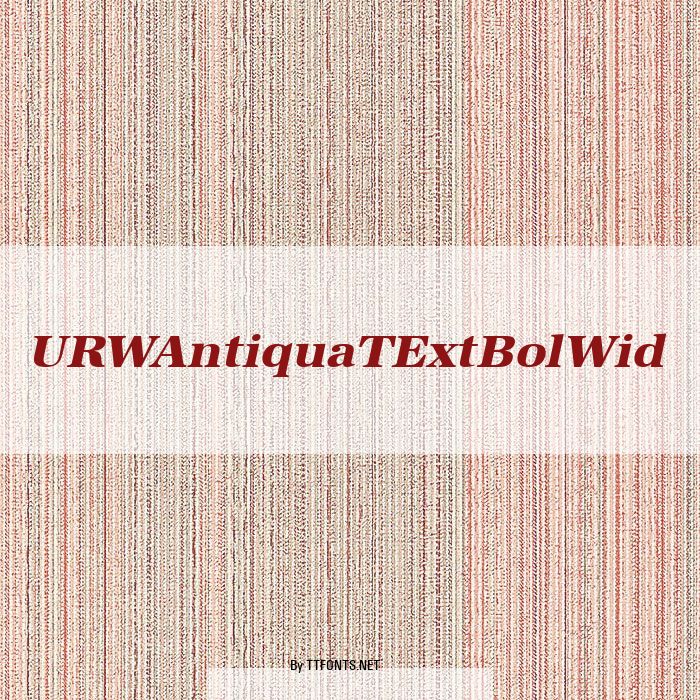 URWAntiquaTExtBolWid example