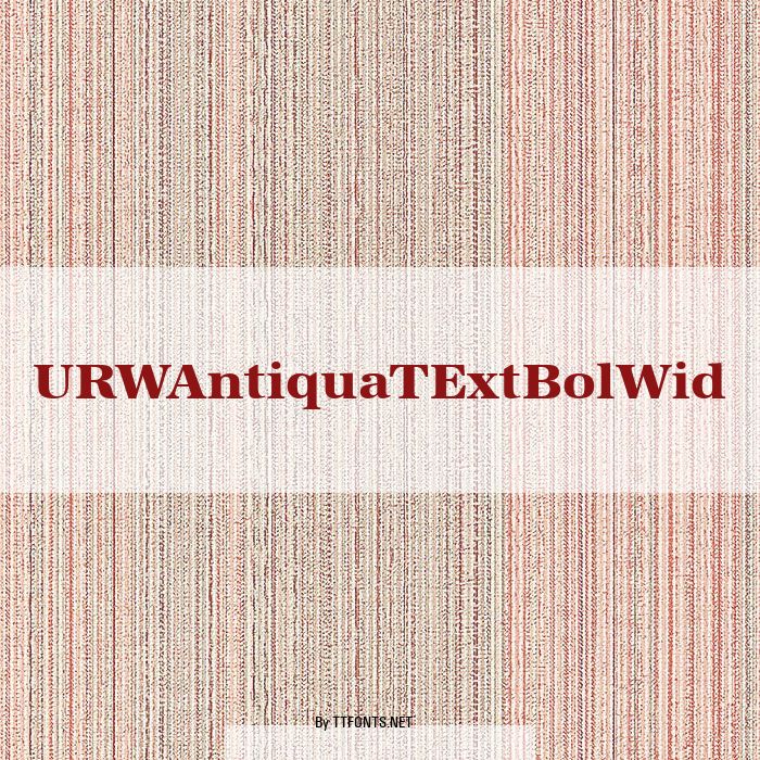 URWAntiquaTExtBolWid example