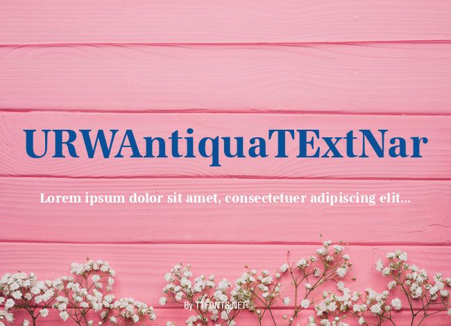 URWAntiquaTExtNar example