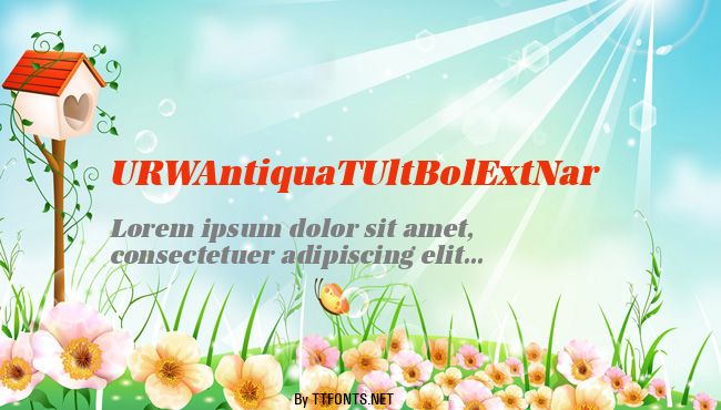URWAntiquaTUltBolExtNar example