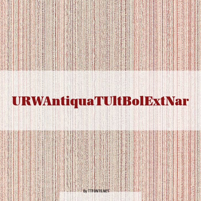 URWAntiquaTUltBolExtNar example